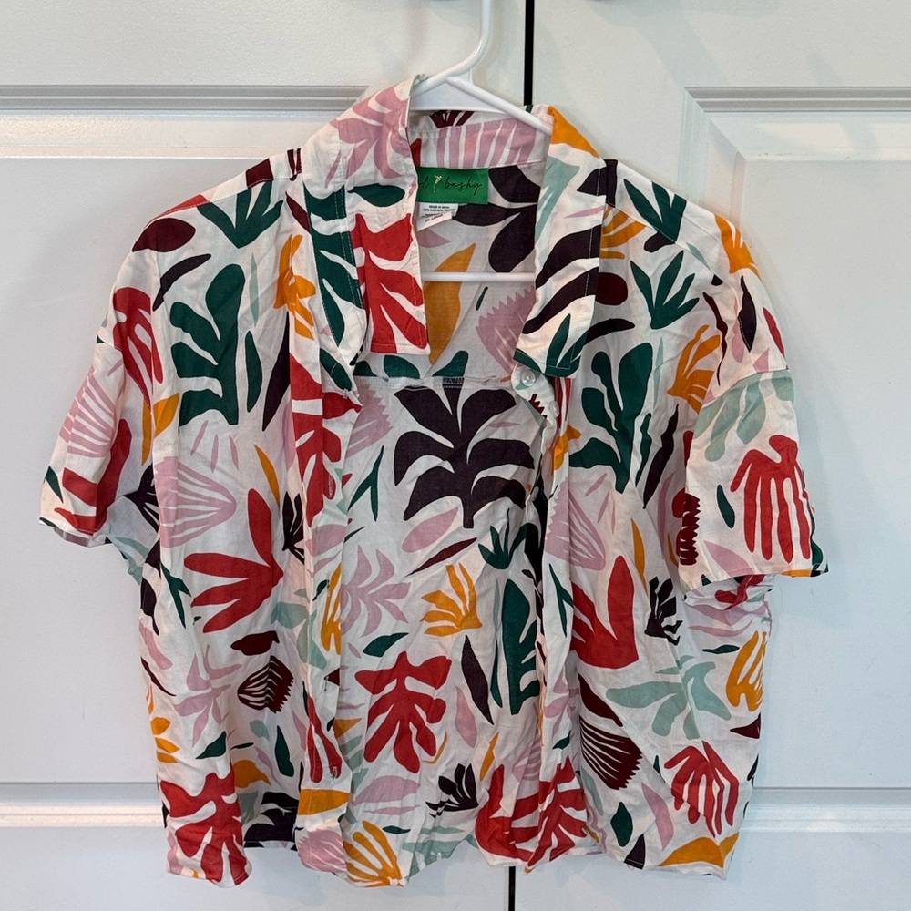 Multicolor Tropical Print Women’s Shirt